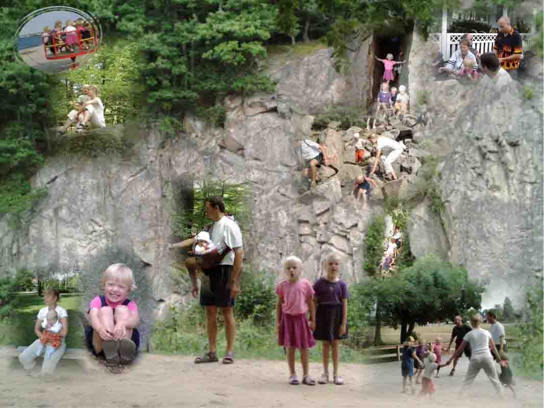 Torsdag var vi i ekkodalen, hasle med legeplads og i Sandvig og bade